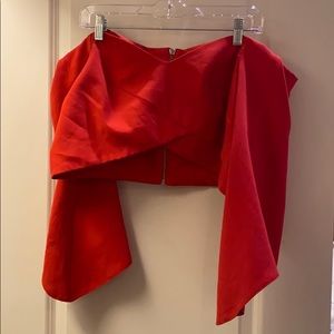 Top Shop Red off the shoulder shirt